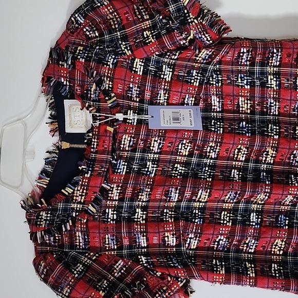 Sail to Sable size 10 red multi-color short sleeve dress - Picture 6 of 6